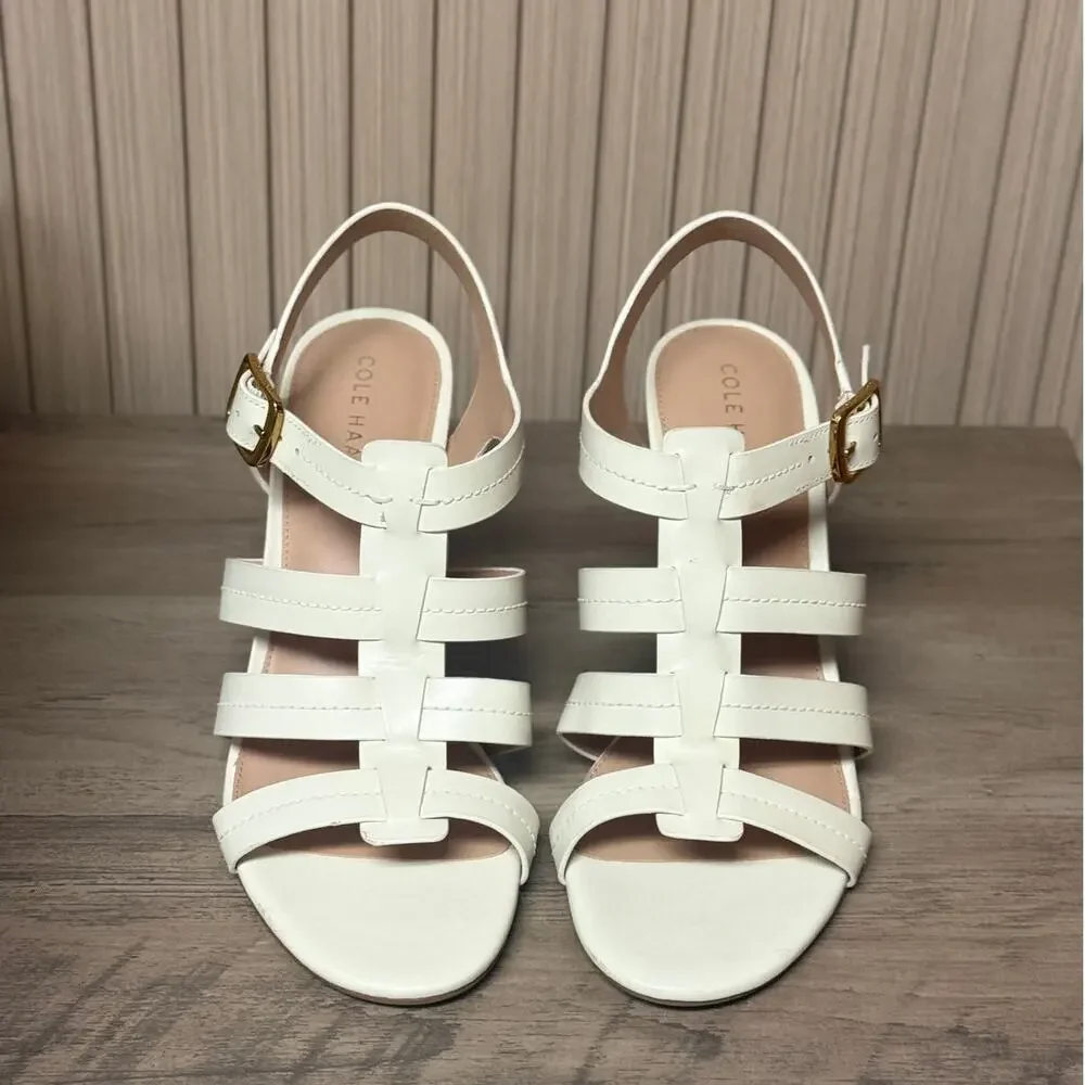 Cole Haan Women’s Josie Fisherman Wedge Sandals Ivory Size 7B